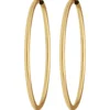 Paar Ohrringe Creolen rund schlicht Ohrschmuck aus 585 Gold Gelbgold 39x2mm