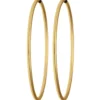 Paar Ohrringe Creolen rund schlicht Ohrschmuck aus 585 Gold Gelbgold 48x2mm
