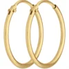 Paar Ohrringe Creolen rund schlicht Ohrschmuck aus 333 Gold Gelbgold 17x1,3mm