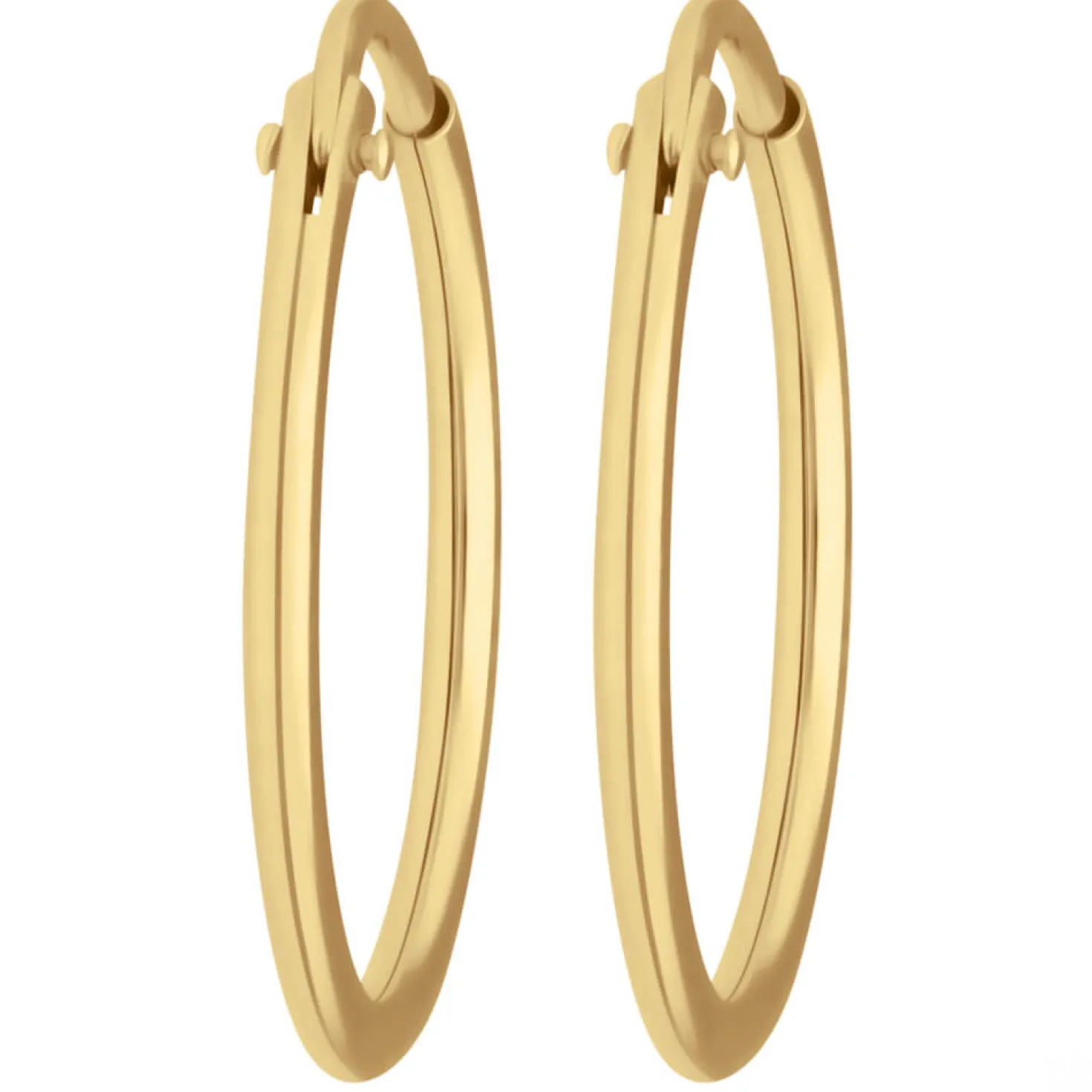 Paar Ohrringe Creolen rund schlicht Ohrschmuck aus 333 Gold Gelbgold 17x1,3mm