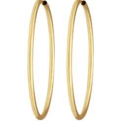 Paar Ohrringe Creolen rund schlicht Ohrschmuck aus 333 Gold Gelbgold 39x2mm