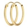 Paar Ohrringe Creolen rund schlicht Ohrschmuck aus 333 Gold Gelbgold 14,6x1,3mm
