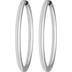 Paar Ohrringe Creolen rund schlicht Ohrschmuck aus 925 Silber 39x3mm