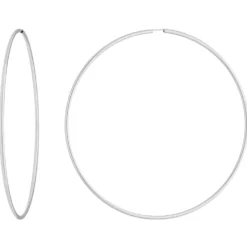 Paar Ohrringe Creolen rund sehr groß XXXL Ohrschmuck aus 925 Silber 99x2mm