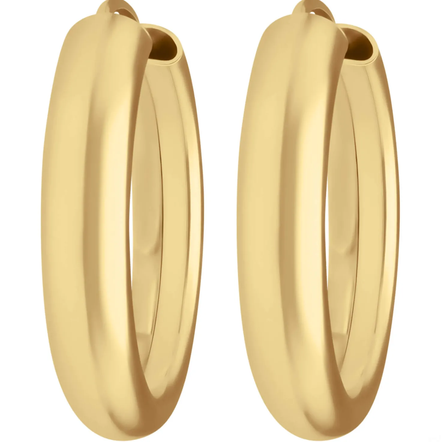 Paar Ohrringe Creolen schlicht Ohrschmuck aus 333 Gold Gelbgold 20x3,9mm
