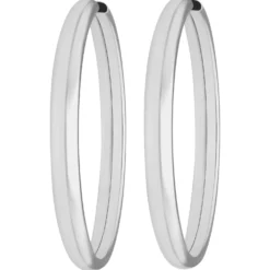 Paar Ohrringe Creolen schlicht Ohrschmuck aus 925 Silber 39x3,9mm
