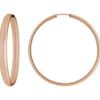 Paar Ohrringe Creolen schlicht Ohrschmuck aus 925 Silber rot vergoldet 39x3,9mm