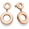 Paar Ohrringe Ohrhänger 33x18mm Ohrschmuck Kreise 585 Gold Rotgold glänzend