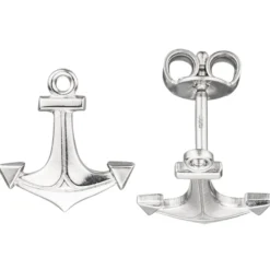 Paar Ohrstecker Anker Schiffsanker aus 925 Silber, Kinder Ohrringe Ohrschmuck
