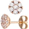 Paar Ohrstecker aus 333 Gold Rotgold mit Zirkonia weiß Ohrringe Ohrschmuck Damen