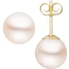 Paar Ohrstecker mit Süßwasser Perlen 8,5mm 333 Gold Gelbgold Ohrschmuck Damen