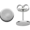 Paar Ohrstecker 8mm Ohrringe Studs Ohrschmuck aus Edelstahl rund flach Unisex