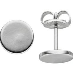Paar Ohrstecker 8mm Ohrringe Studs Ohrschmuck aus Edelstahl rund flach Unisex