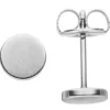 Paar Ohrstecker 6mm Ohrringe Studs Ohrschmuck aus Edelstahl rund flach Unisex