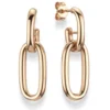 Paar Paperclip Creolen Ohrhänger Hängerstecker 30x11,5mm aus 585 Gold Rotgold