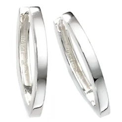 Paar Silbercreolen Creolen 2,7x28,6mm Creole aus 925 Silber oval spitzoval Damen