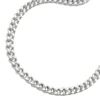 Panzerkette Collier Halskette, flach aus Silber 925 Echtsilber, 70 cm