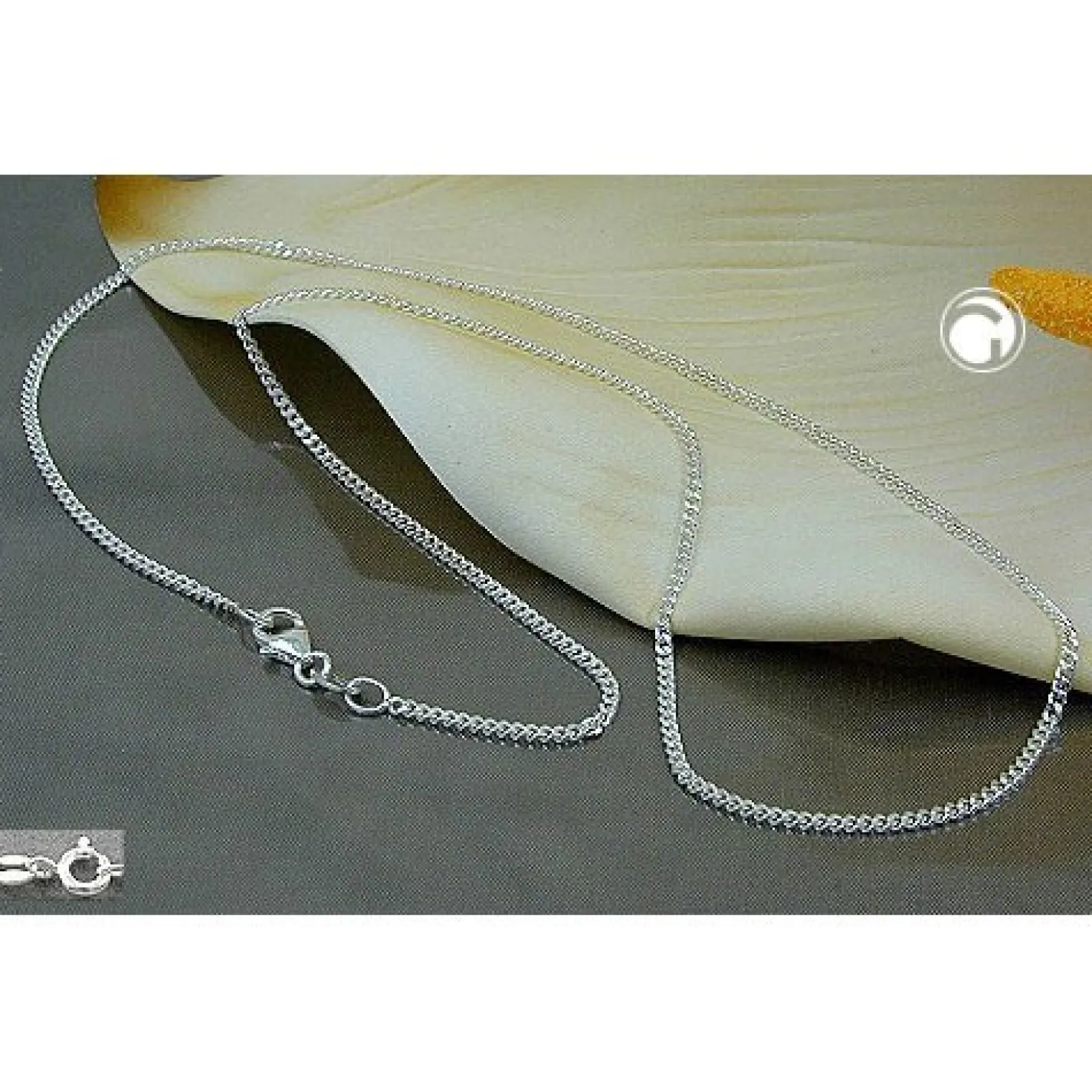 Panzerkette Kette Collier Halskette, diamantiert Silber 925, 60cm