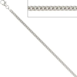 2,5 Panzerkette Silberkette Kette Collier, 925 Silber, 50cm, Unisex