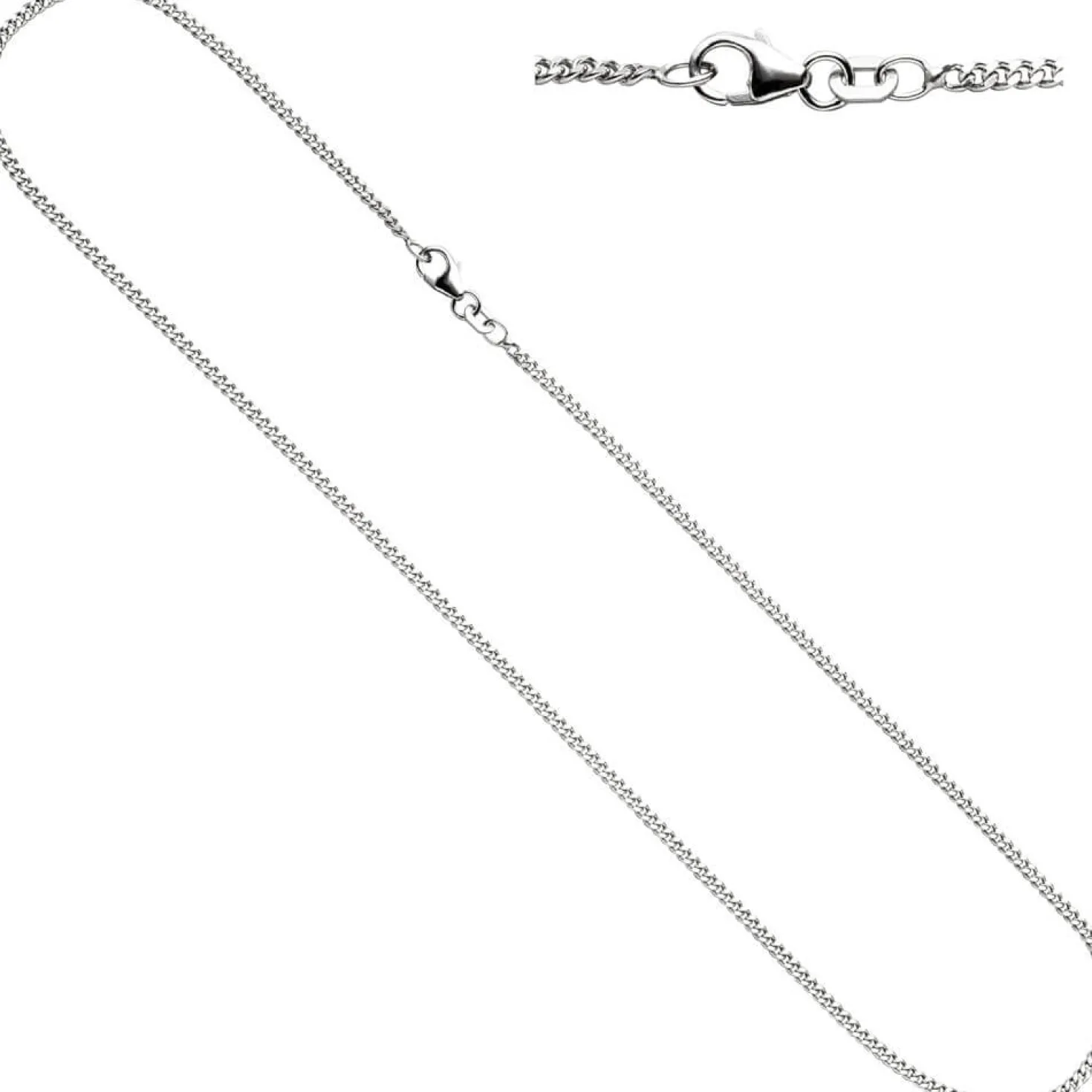 2,5 Panzerkette Silberkette Kette Collier, 925 Silber, 50cm, Unisex