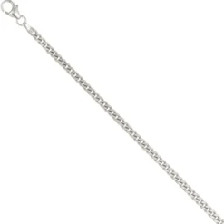 2,5 Panzerkette Silberkette Kette Collier, 925 Silber, 50cm, Unisex
