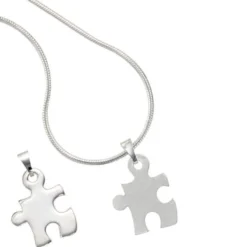 Partneranhänger Anhänger 14,4x18,7mm 925 Echt Silber teilmattiert Unisex