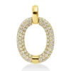 Pavé Anhänger aus 750 Gelbgold 84 Brillanten 0,75ct TW-VSI 24,5x15,8mm mit Öse