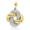 Pavé Anhänger aus 750 Gold gelb/weiß 60 Brillanten 2,68ct TW-SI 38,1x26mm