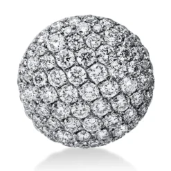 Pavé Anhänger aus 750 Gold Weißgold 79 Brillanten 0,88ct TW-VSI Ø12mm