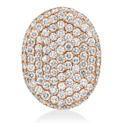 Pavé Anhänger aus 750 Rotgold 111 Brillanten 4,03ct TW-VSI 26,4x20,4mm