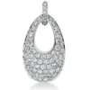 Pavé Anhänger Oval aus 750 Weißgold 65 Brillanten 0,74ct TW-VSI 23,5x12,4mm