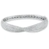 Pavé Armreif aus 750 Weißgold 449 Brillanten 5,29ct TW-VSI/SI 48x58mm
