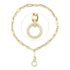 Pavé Collier aus 750 Gold Gelbgold 156 Brillanten 0,57ct TW-SI L:43,2cm