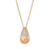 Pavé Collier aus 750 Gold Rotgold 35 Brillanten 0,24ct F-VSI L:45,7cm