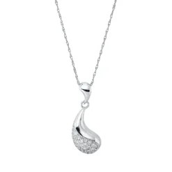 Pavé Collier aus 585 Gold Weißgold 32 Brillanten 0,17ct TW-SI L:47cm