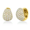 Pavé Creolen aus 750 Gold Gelbgold 112 Brillanten 1,67ct TW-VSI 14,5x10mm