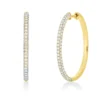 Pavé Creolen aus 750 Gold Gelbgold 164 Brillanten 1,17ct TW-SI 29,6x2,3mm