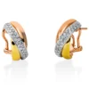 Pavé Creolen aus 750 Gold gelb/weiß/rot 60 Brillanten 0,66ct TW-SI