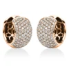 Pavé Creolen aus 750 Gold Rotgold 162 Brillanten 1,44ct TW-VSI