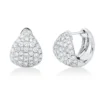 Pavé Creolen aus 585 Gold Weißgold 84 Diamanten 1,41ct TW-SI 14,4x11mm