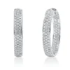 Pavé Creolen aus 750 Weißgold 240 Brillanten 4,06ct TW-VSI 34,7x5,9mm
