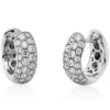 Pavé Creolen aus 750 Weißgold 60 Brillanten 0,87ct TW-VSI 12,7x4,7mm