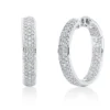 Pavé Creolen aus 750 Weißgold 224 Brillanten 1,96ct TW-VSI 25,3x4,9mm