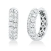 Pavé Creolen aus 750 Weißgold 28 Brillanten 0,82ct TW-VSI/SI 21,5x3,5mm