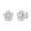 Pavé Ohrstecker aus 750 Weißgold 52 Brillanten 0,58ct TW-VSI 10,3x10,6mm