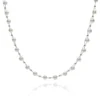 Perlenkette Kette Collier Halskette echte Perlen creme-weiß Hochzeit Brautschmuck für Damen