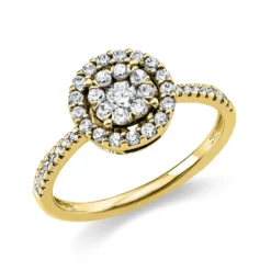 Ring aus 585 Gelbgold 41 Brillanten 0,4ct TW-SI 1 Brillant 0,11ct TW-SI Ø9mm