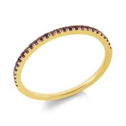 Ring aus 750 Gold Gelbgold 27 Amethyste 0,11ct lila B:1,3mm