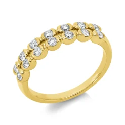 Ring aus 750 Gold Gelbgold 14 Brillanten 0,47ct TW-SI B:4mm