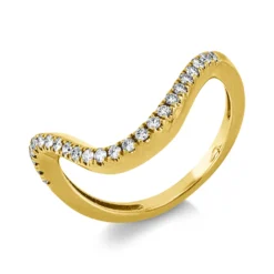 Ring aus 750 Gold Gelbgold 24 Brillanten 0,2ct I-SI B:8,6mm